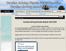 Tablet Screenshot of carelessdrivingflorida.com